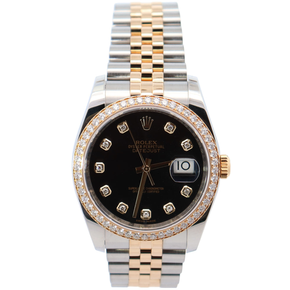 Rolex Datejust 36mm Black Dial Watch Ref# 116243