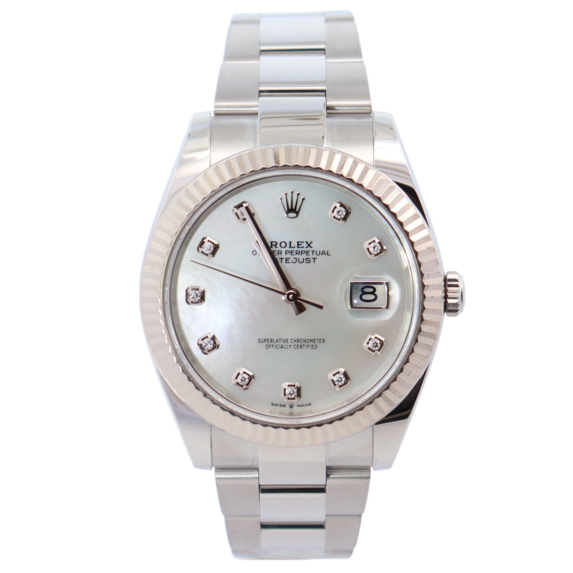 Rolex Datejust 41mm MOP Dial Watch Ref# 126334 - Happy Jewelers Fine Jewelry Lifetime Warranty