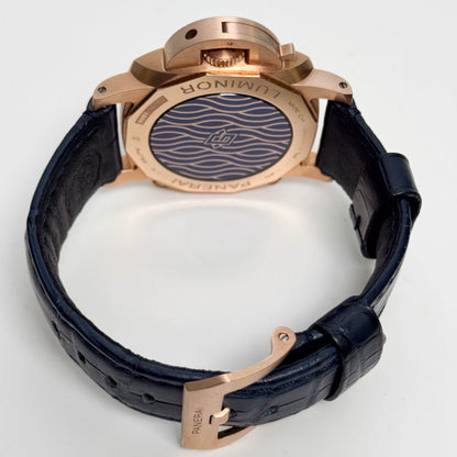 Panerai Luminor Chrono 44mm Blue Dial Watch Ref# PAM01111 - Happy Jewelers Fine Jewelry Lifetime Warranty