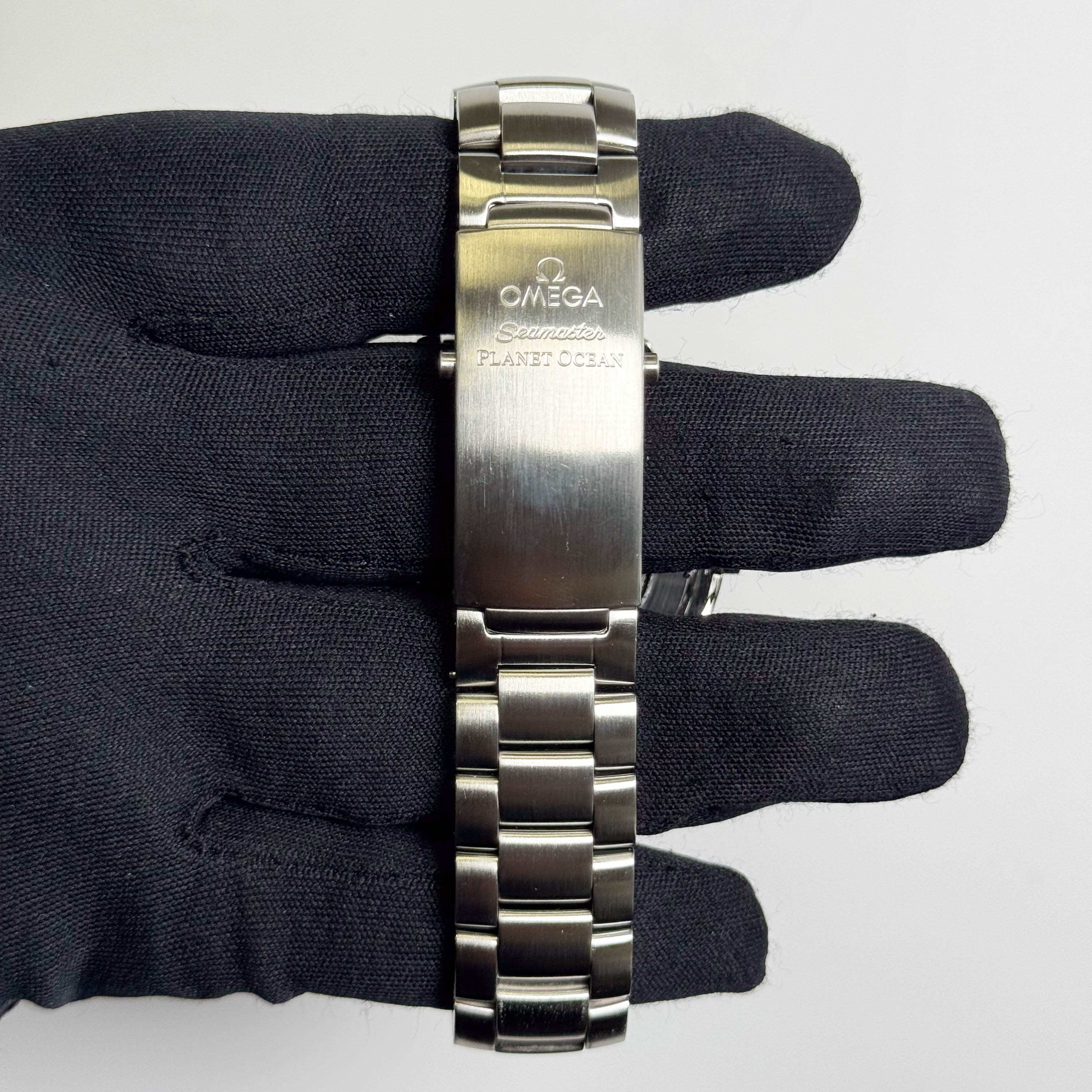 Omega Seamaster Planet Ocean Stainless Steel 42mm Black Stick Dial Watch Ref# 2201.50.00