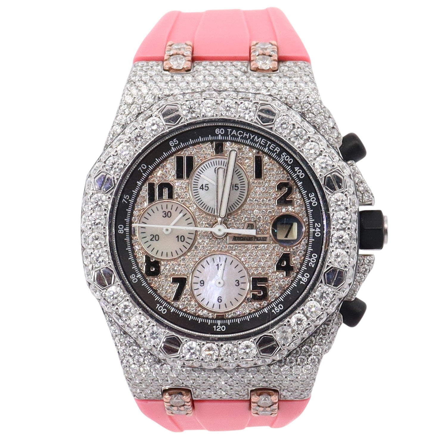 Audemars Piguet Royal Oak 42mm Pave Dial Watch - Happy Jewelers Fine Jewelry Lifetime Warranty