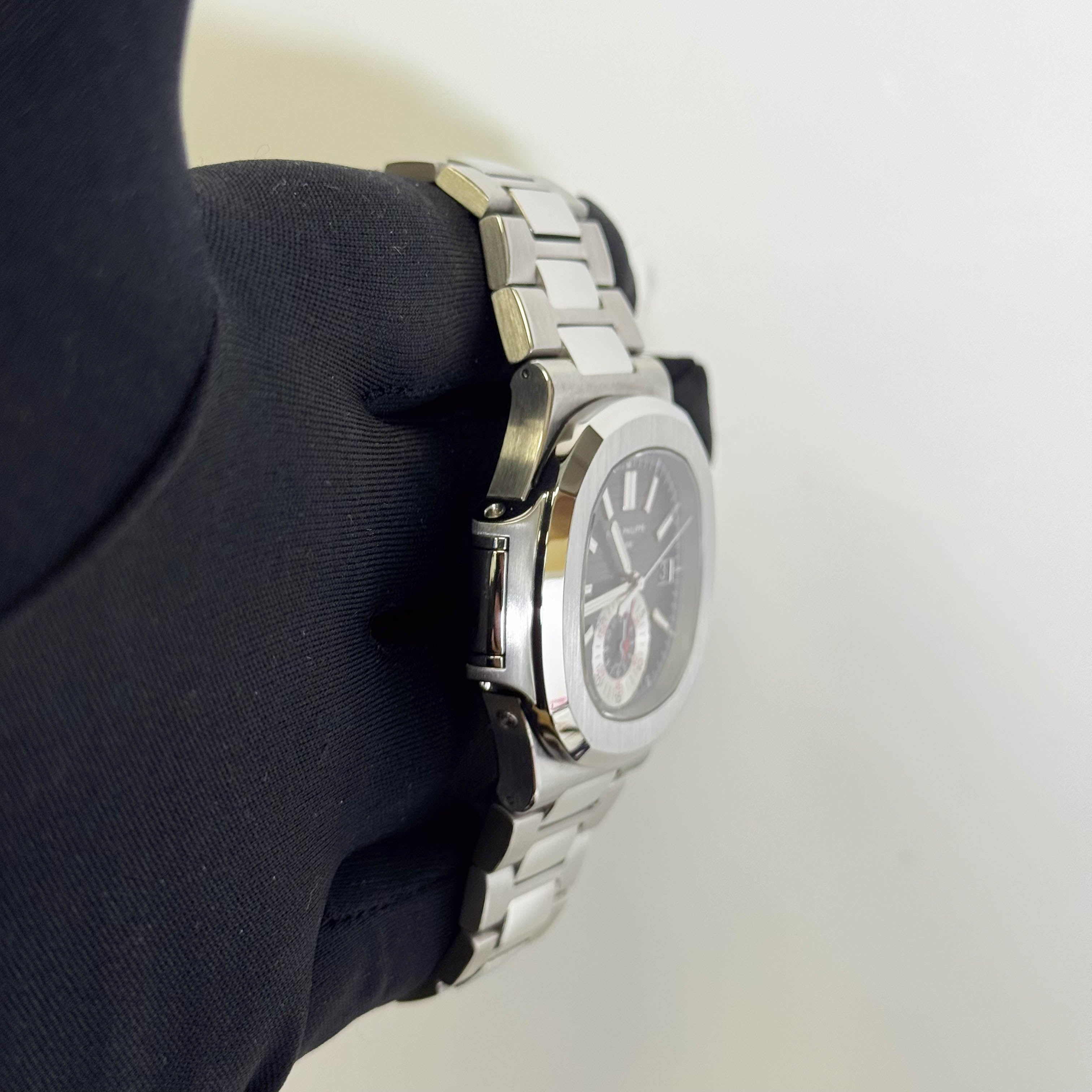 Patek Philippe Nautilus 40.5mm Black Dial Watch Ref# 5980/1A-014 - Happy Jewelers Fine Jewelry Lifetime Warranty