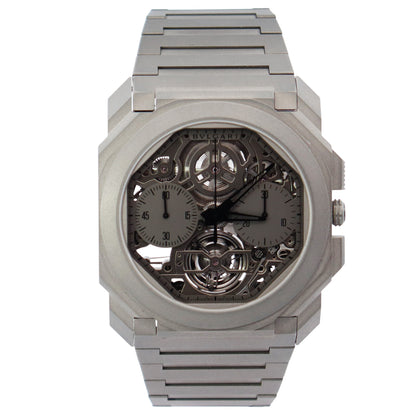 Bvlgari Octo 43mm Openwork Dial Watch Ref# 103295 - Happy Jewelers Fine Jewelry Lifetime Warranty