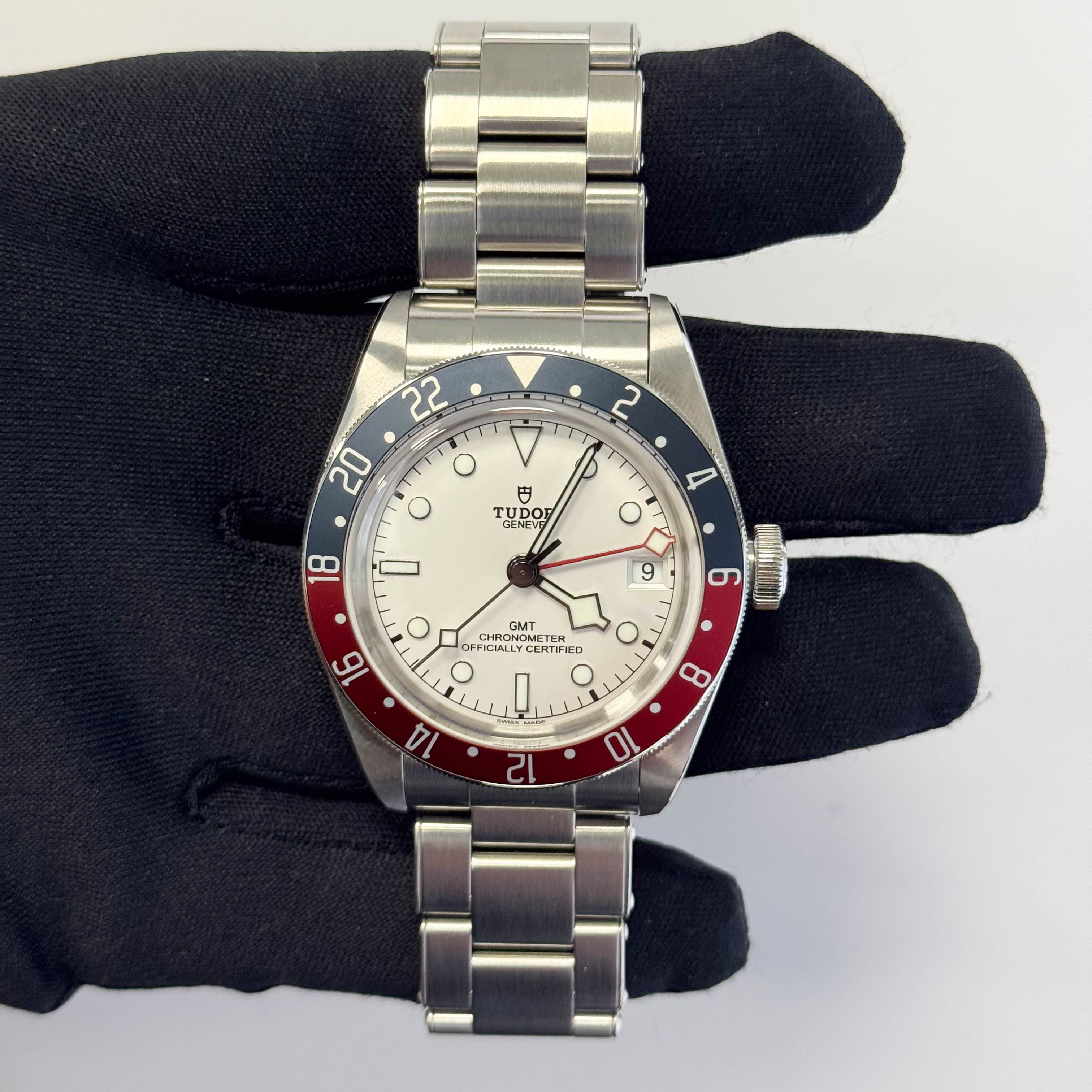 Tudor Black Bay GMT 41mm White Dial Watch Ref# 79830RB-0010 - Happy Jewelers Fine Jewelry Lifetime Warranty