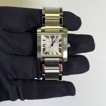 Cartier Tank 28mm White Dial Watch Ref# WA51002Q3