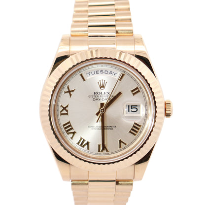 Rolex Day-Date 41mm Silver Dial Watch Ref# 218238 - Happy Jewelers Fine Jewelry Lifetime Warranty