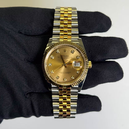 Rolex Datejust 36mm Champagne Dial Watch Ref# 126233