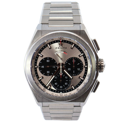 Zenith El Primero 44mm Silver Dial Watch Ref# 95.9005.9004/01.M9000 - Happy Jewelers Fine Jewelry Lifetime Warranty
