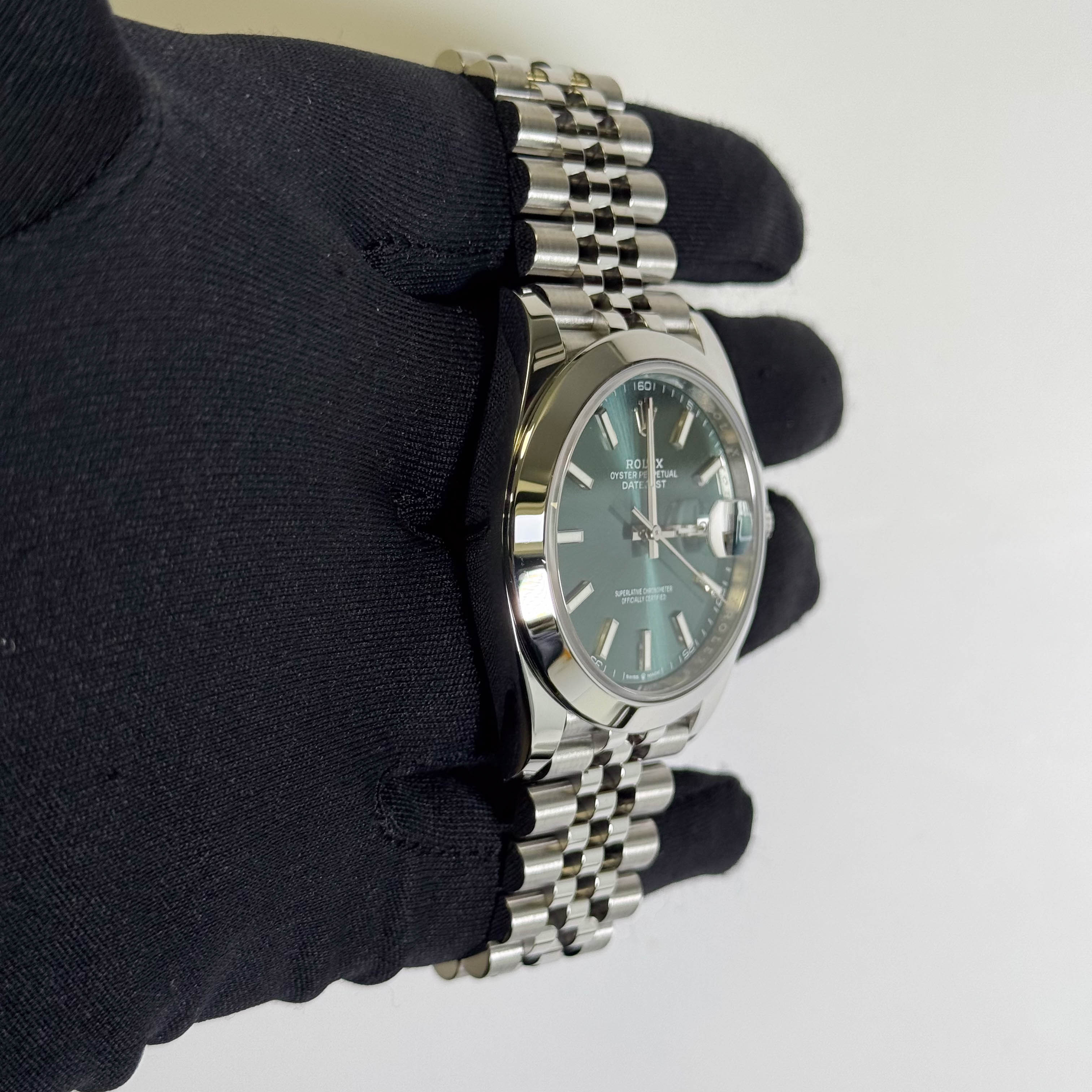 Rolex Datejust 41mm Green Dial Watch Ref# 126300 - Happy Jewelers Fine Jewelry Lifetime Warranty