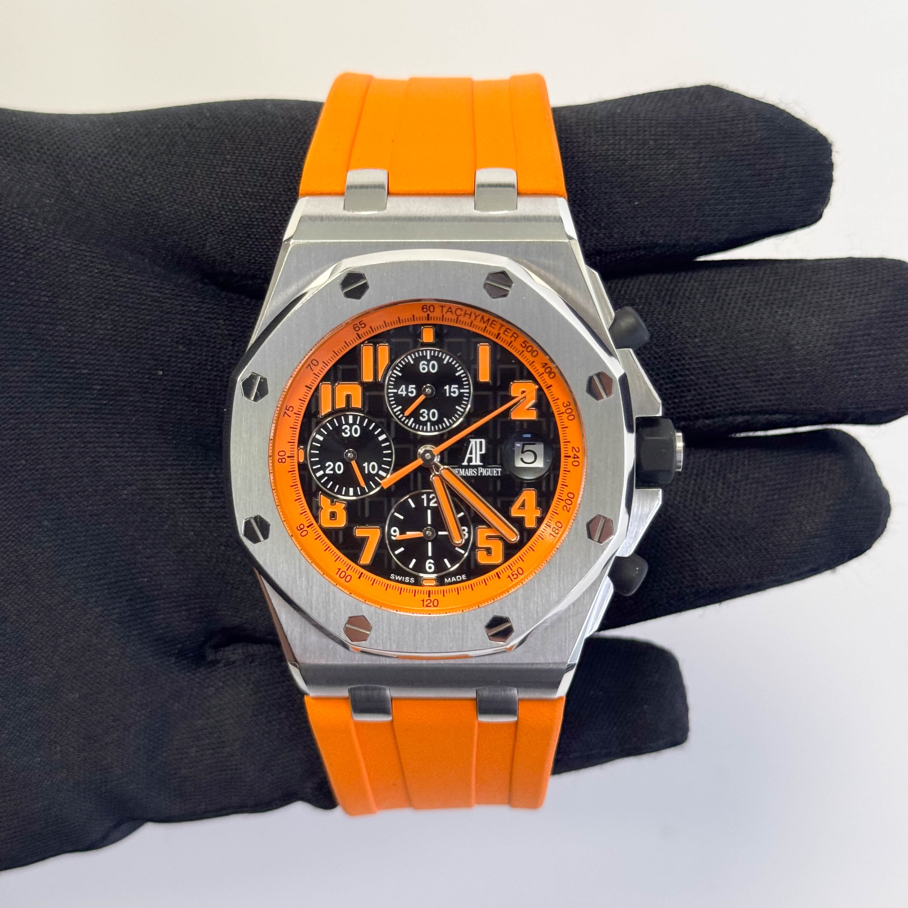 Audemars Piguet Royal Oak 42mm Black Dial Watch Ref# 26170ST.OO.D101CR.01 - Happy Jewelers Fine Jewelry Lifetime Warranty