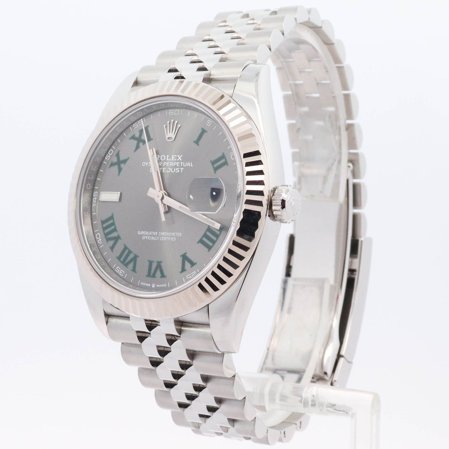 Rolex Datejust Stainless Steel 41mm Wimbledon Dial Watch Reference#: 126334 - Happy Jewelers Fine Jewelry Lifetime Warranty