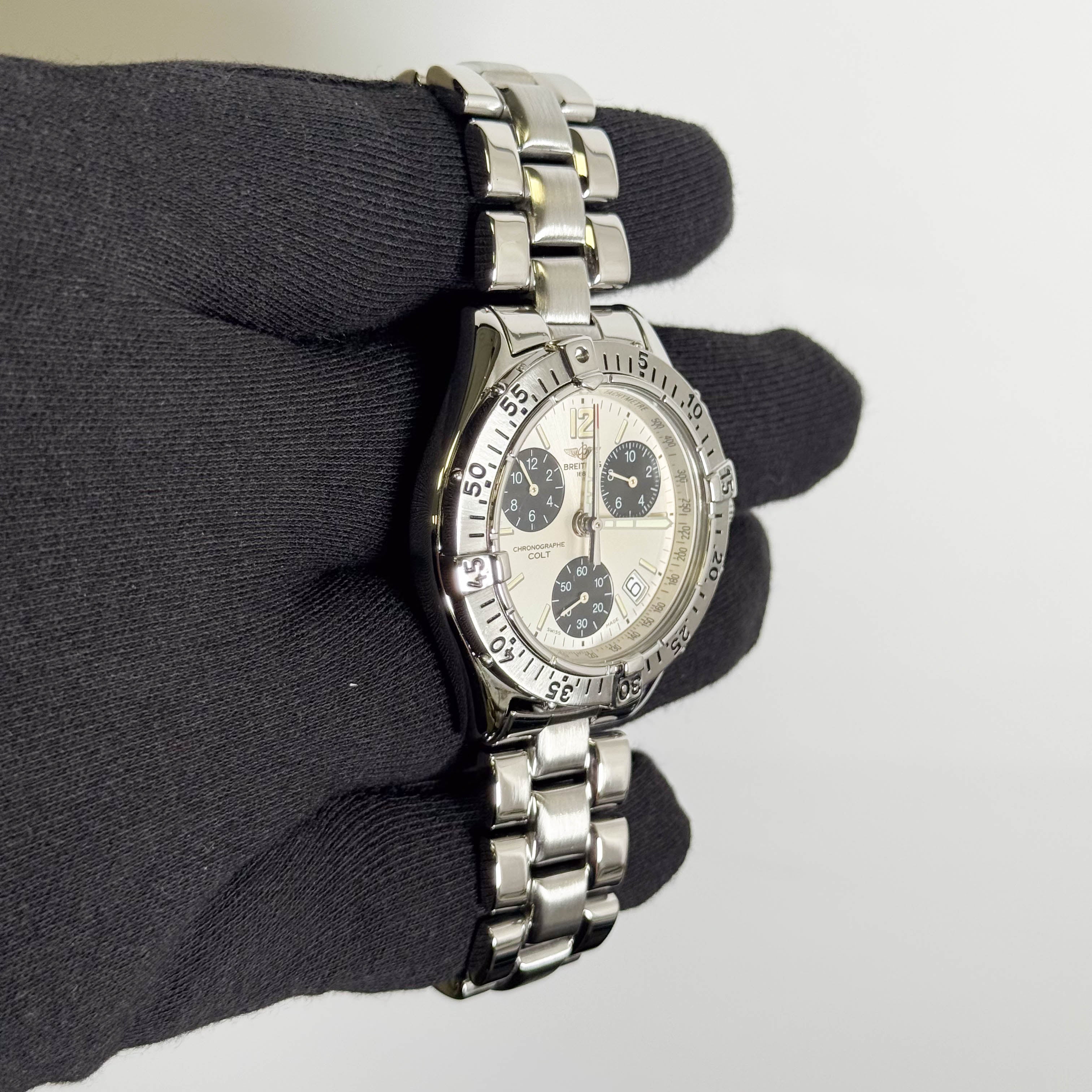 Breitling Colt 38mm Silver Dial Watch Ref# A53035