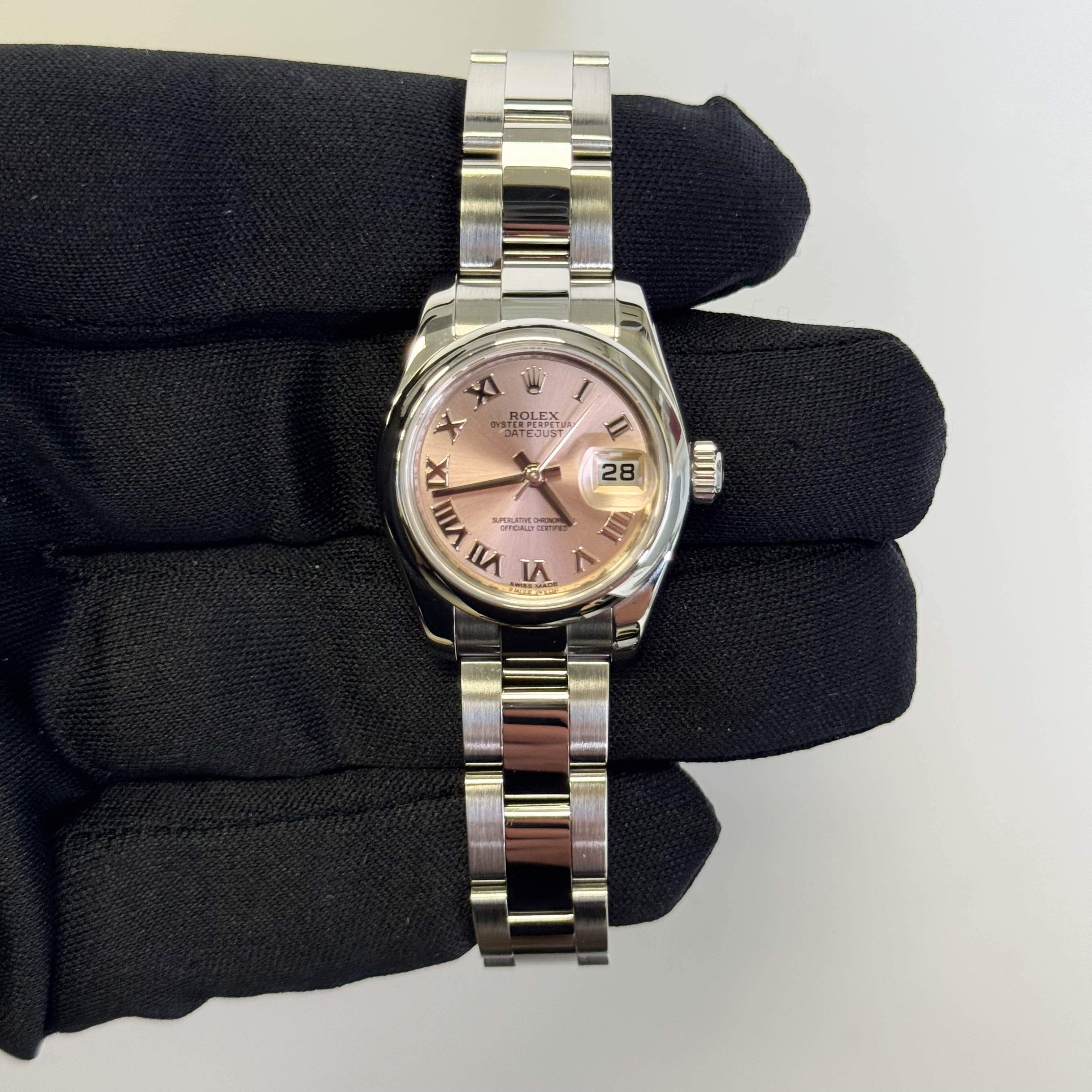 Rolex Datejust 26mm Pink Dial Watch Ref# 179160 - Happy Jewelers Fine Jewelry Lifetime Warranty