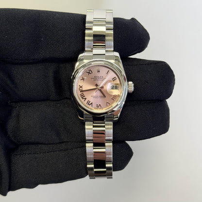 Rolex Datejust 26mm Pink Dial Watch Ref# 179160 - Happy Jewelers Fine Jewelry Lifetime Warranty