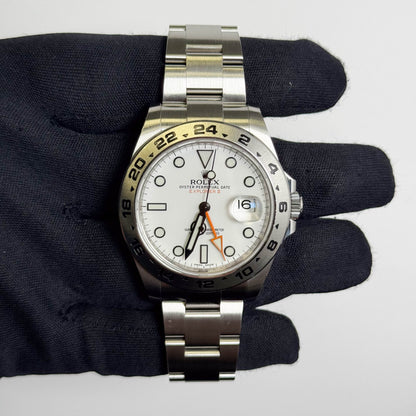 Rolex Explorer II 42mm White Dial Watch Ref# 216570 - Happy Jewelers Fine Jewelry Lifetime Warranty