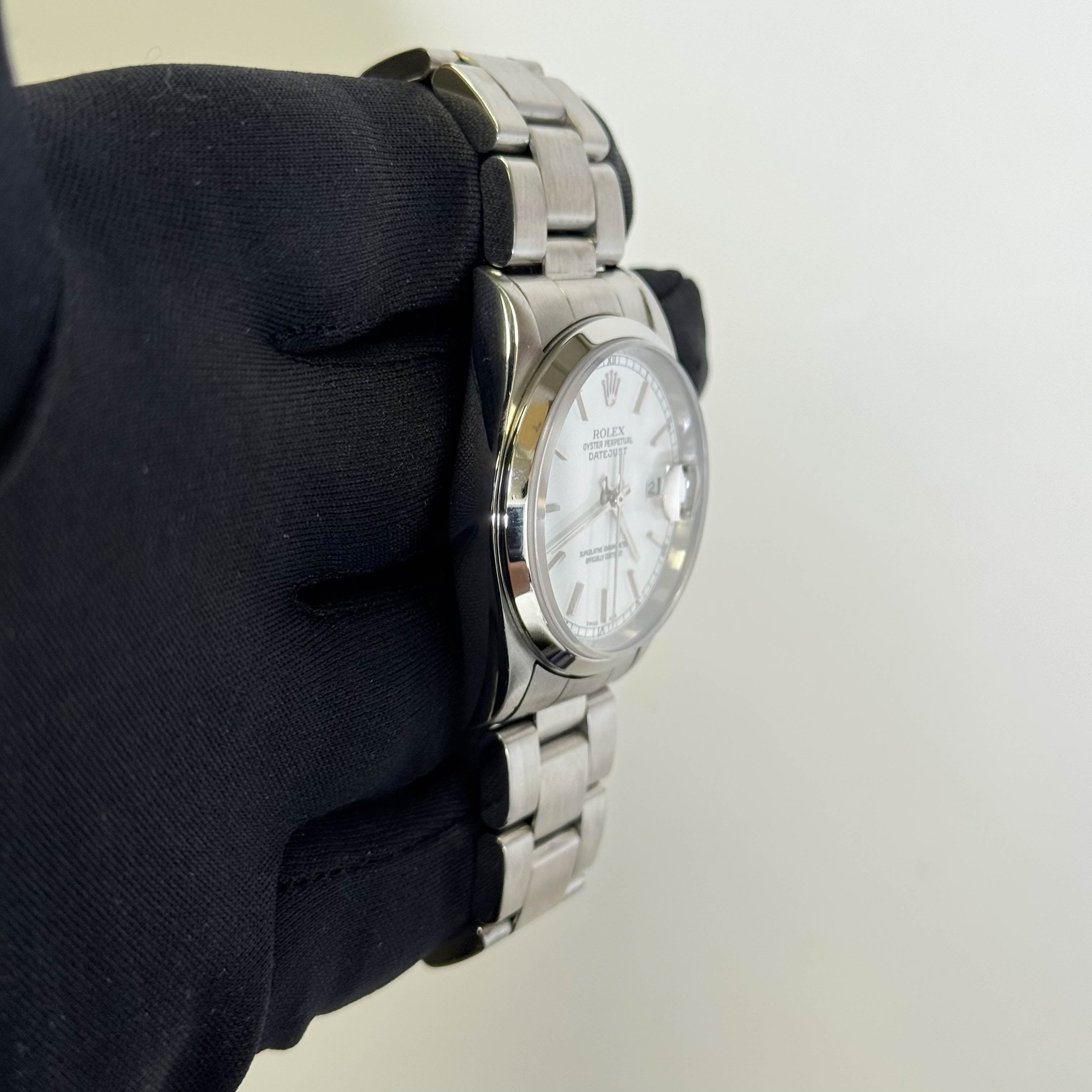 Rolex Datejust 36mm White Dial Watch Ref# 16200 - Happy Jewelers Fine Jewelry Lifetime Warranty