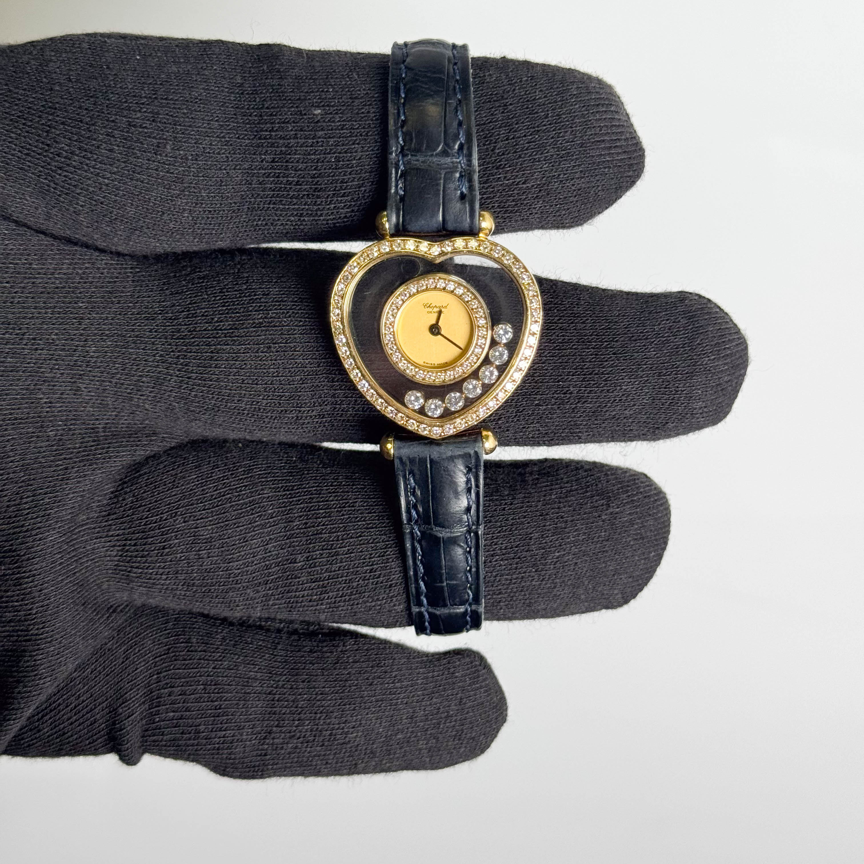 Chopard Happy Diamonds 26x25mm Champagne Dial Watch Ref# 5231