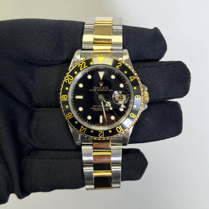 Rolex GMT-Master II 40mm Black Dial Watch Ref# 16713 - Happy Jewelers Fine Jewelry Lifetime Warranty