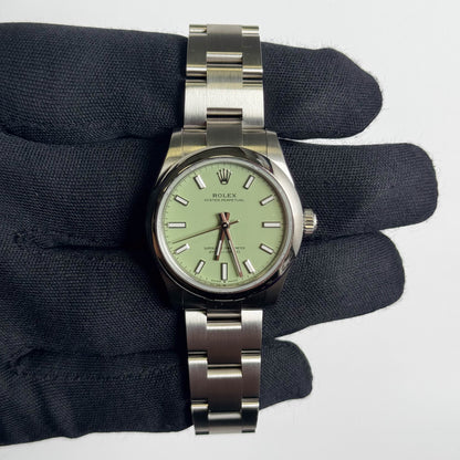 Rolex Oyster Perpetual 31mm Pistachio Dial Watch Ref# 277200 - Happy Jewelers Fine Jewelry Lifetime Warranty