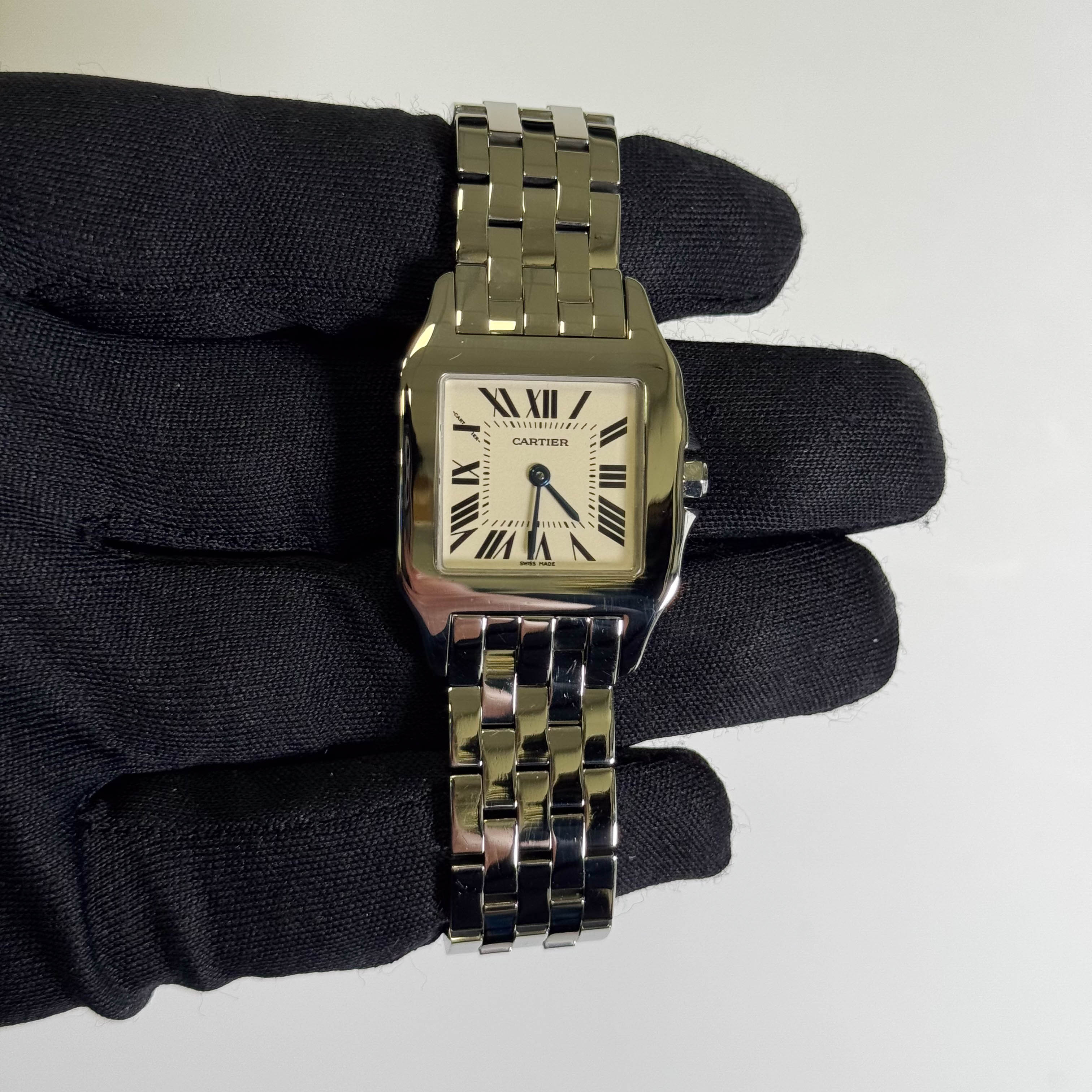 Cartier Santos Demoiselle 28mm White Dial Watch Ref# W25064Z5