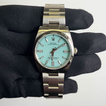 Rolex Oyster Perpetual 36mm Tiffany Dial Watch Ref# 126000 - Happy Jewelers Fine Jewelry Lifetime Warranty