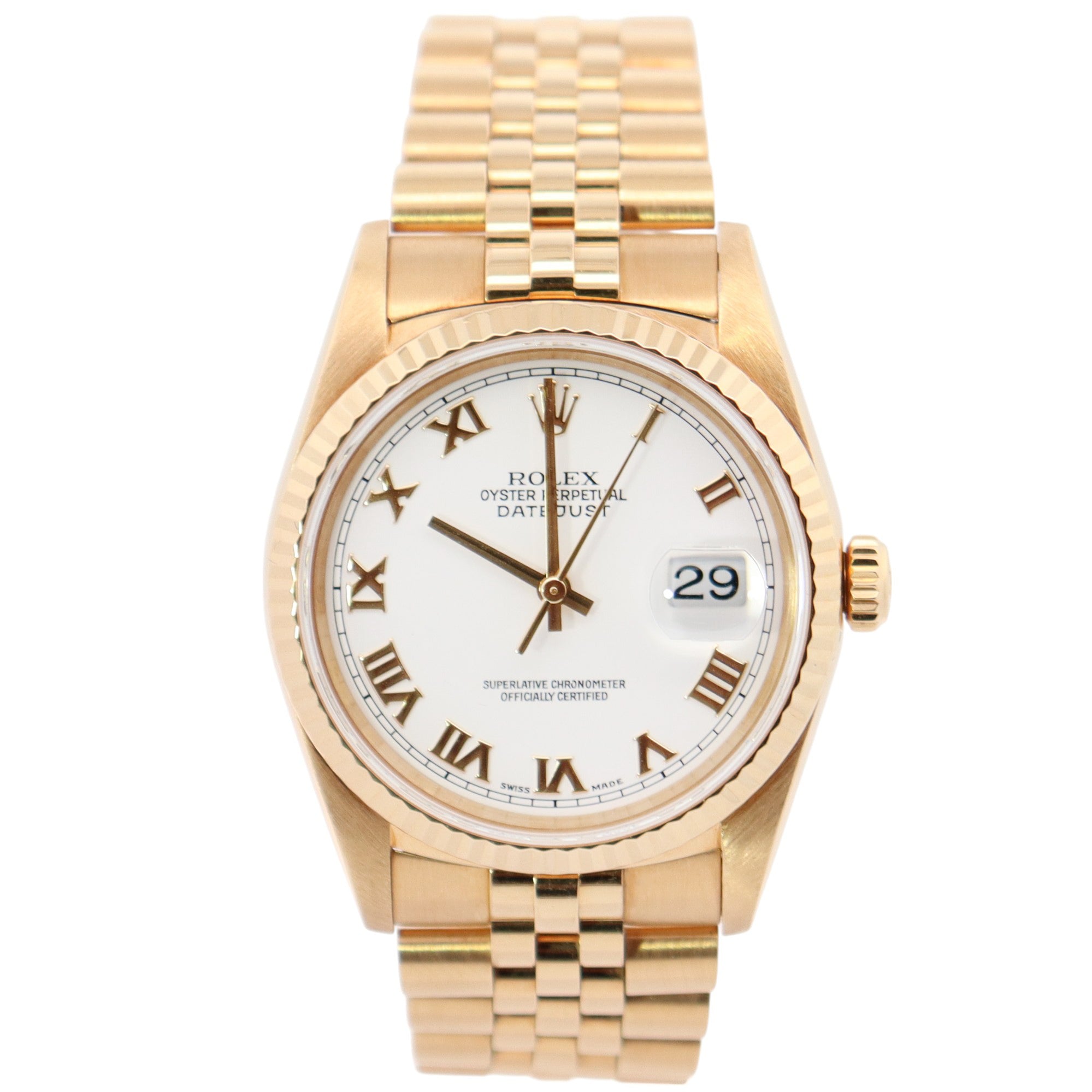 Rolex Datejust 36mm White Dial Watch Ref# 16238 - Happy Jewelers Fine Jewelry Lifetime Warranty