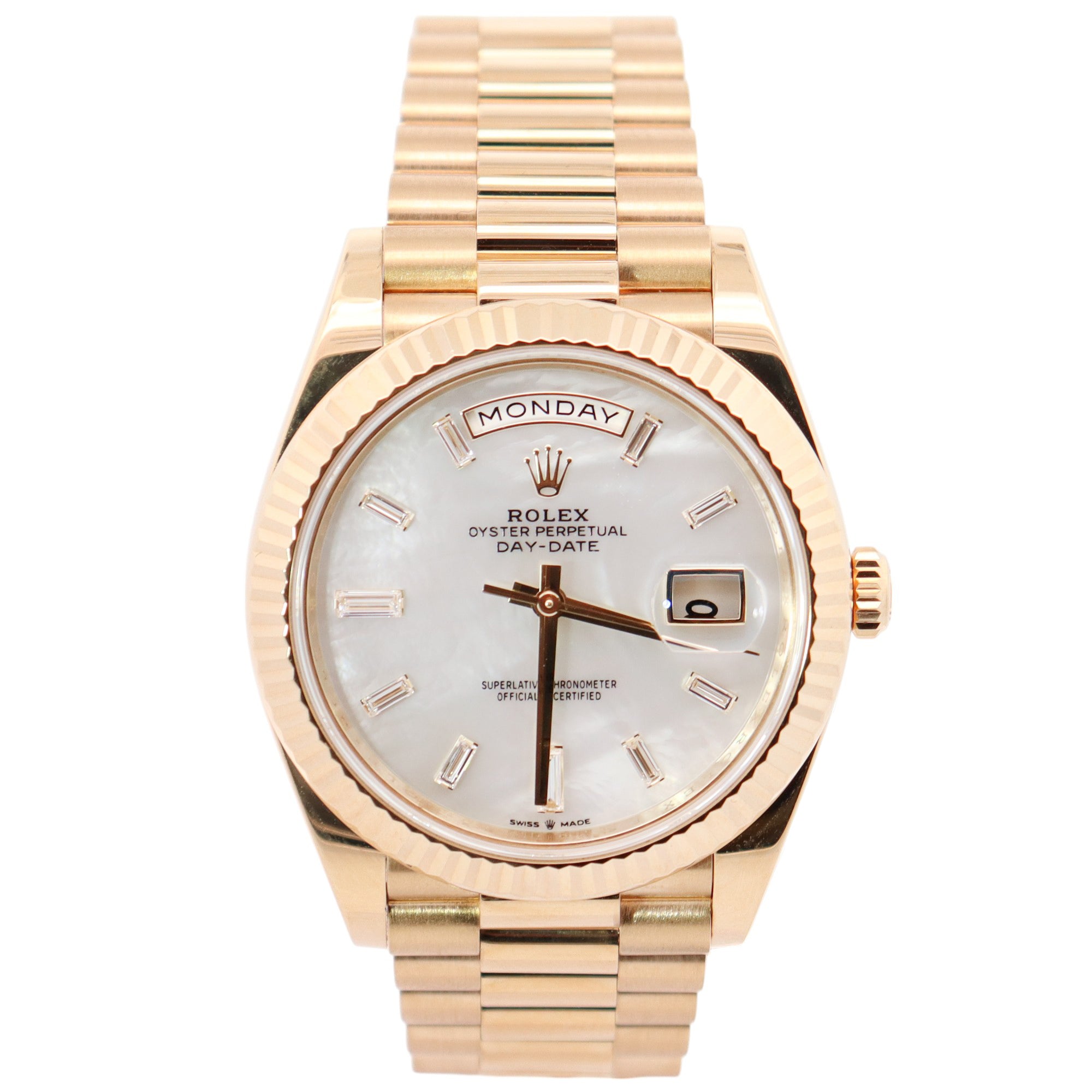 Rolex Day-Date 40mm MOP Dial Watch Ref# 228238 - Happy Jewelers Fine Jewelry Lifetime Warranty