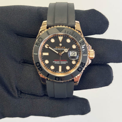 Rolex Yacht-Master40mm Black Dial Watch Ref# 116655 - Happy Jewelers Fine Jewelry Lifetime Warranty