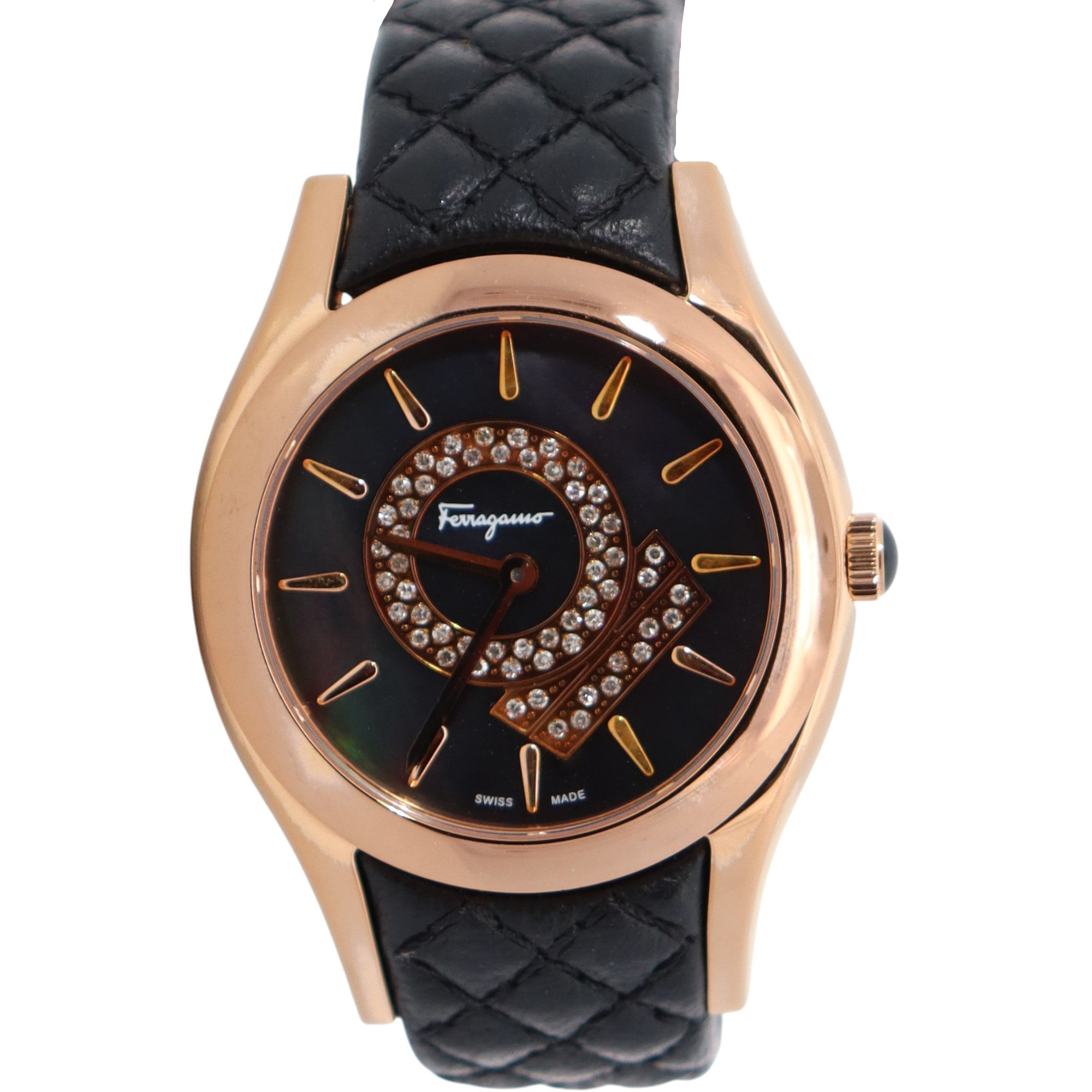 Salvatore Ferragamo Lirica 33mm MOP Dial Watch – Happy Jewelers