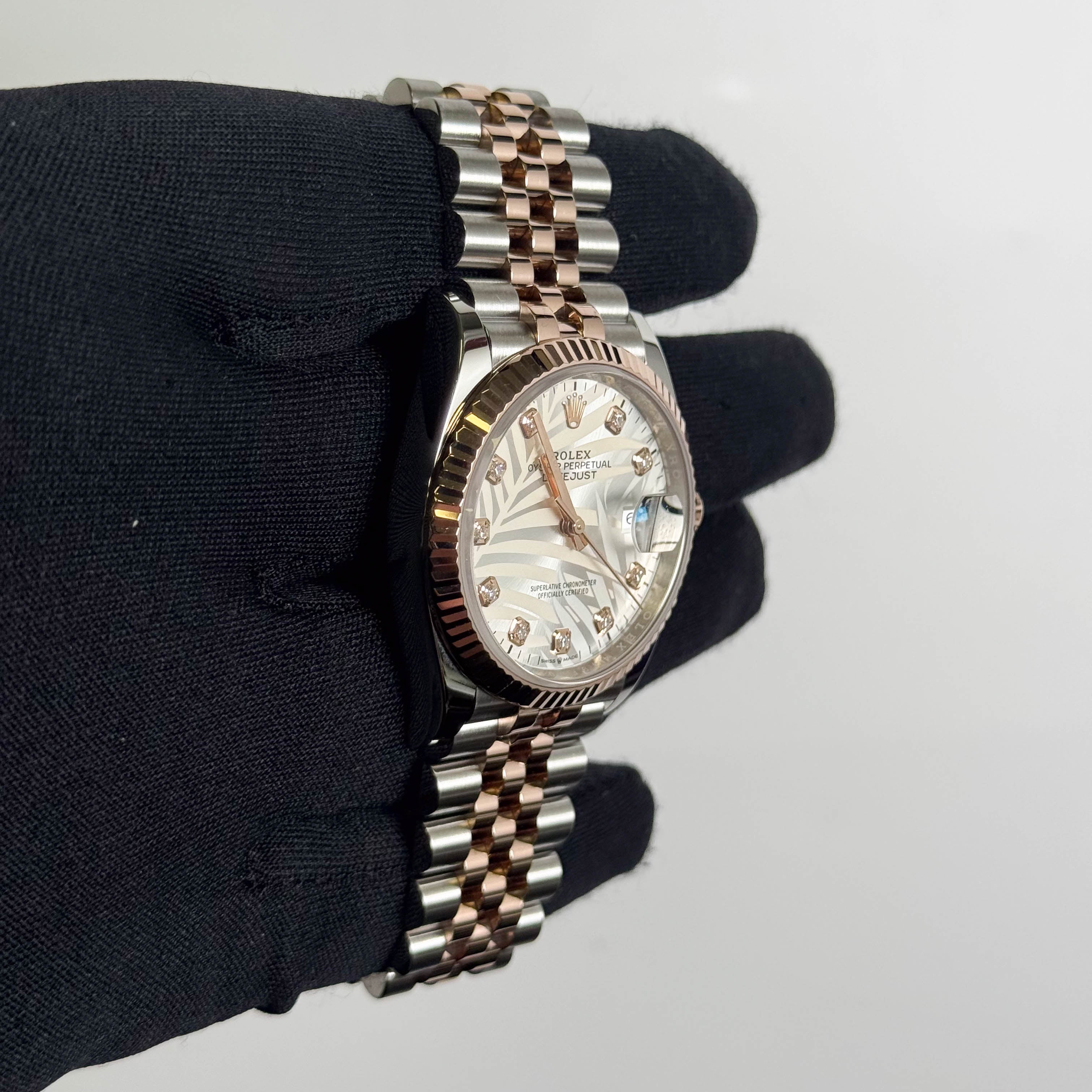 Rolex Datejust 36mm Palm Dial Watch Ref# 126231 - Happy Jewelers Fine Jewelry Lifetime Warranty