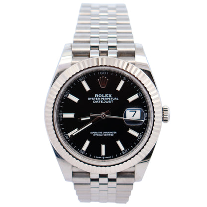 Rolex Datejust 41mm Black Dial Watch Ref# 126334 - Happy Jewelers Fine Jewelry Lifetime Warranty