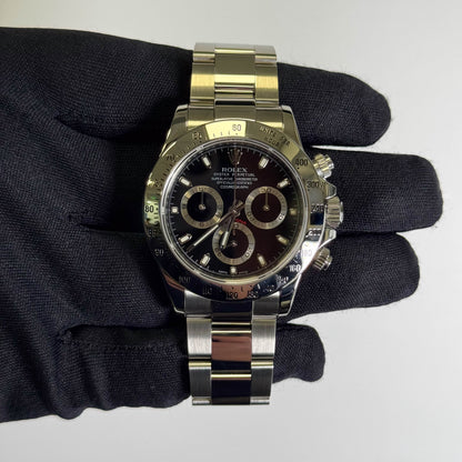 Rolex Daytona 40mm Black Dial Watch Ref# 116520 - Happy Jewelers Fine Jewelry Lifetime Warranty