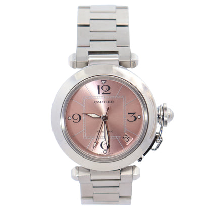Cartier Pasha 35mm Pink Dial Watch Ref# W31075M7 - Happy Jewelers Fine Jewelry Lifetime Warranty
