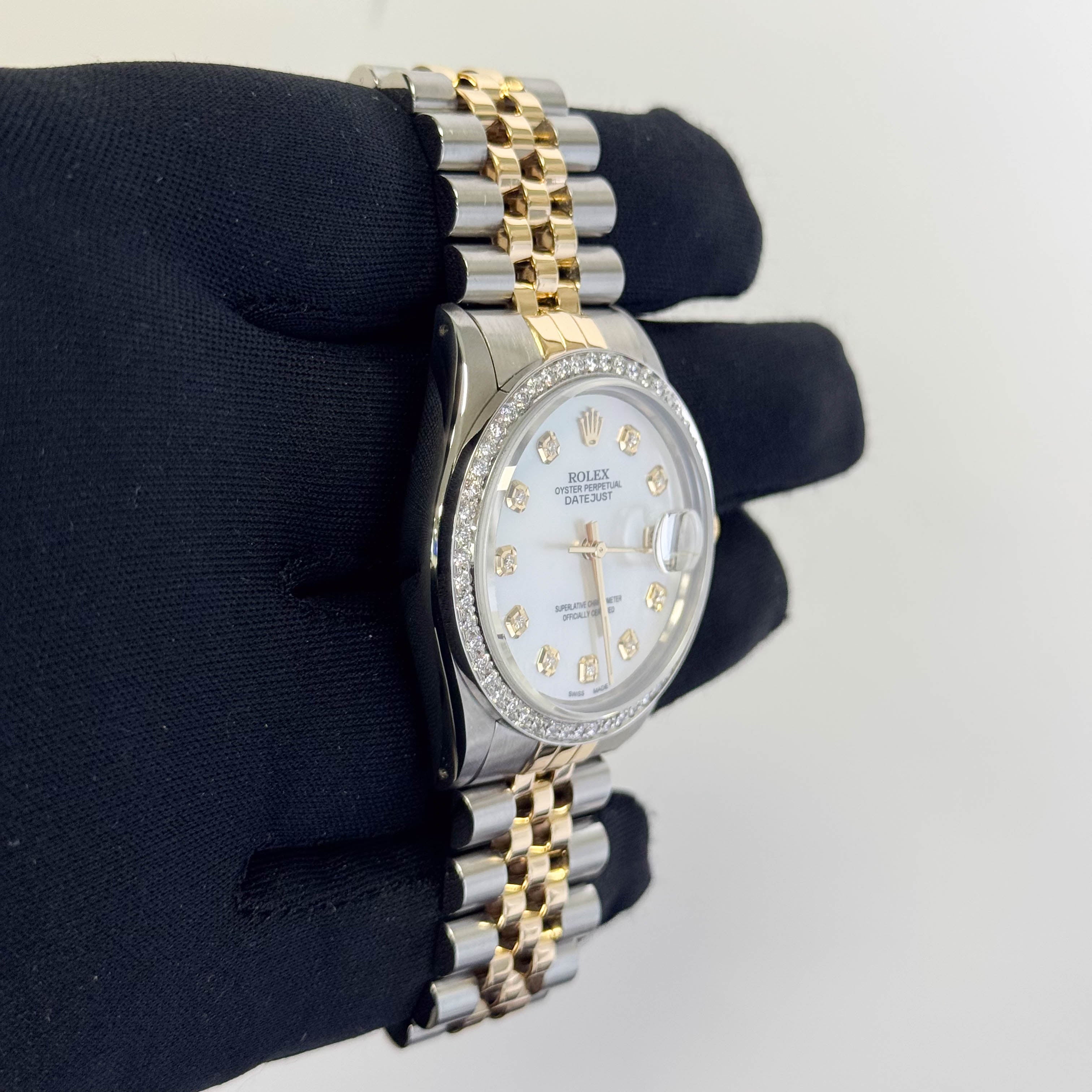 Rolex Datejust 36mm MOP Dial Watch Ref# 16233 - Happy Jewelers Fine Jewelry Lifetime Warranty