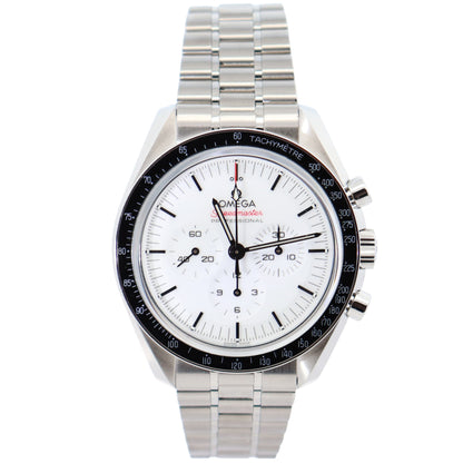 Omega Speedmaster 42mm White Dial Watch Ref# 310.30.42.50.04.001 - Happy Jewelers Fine Jewelry Lifetime Warranty