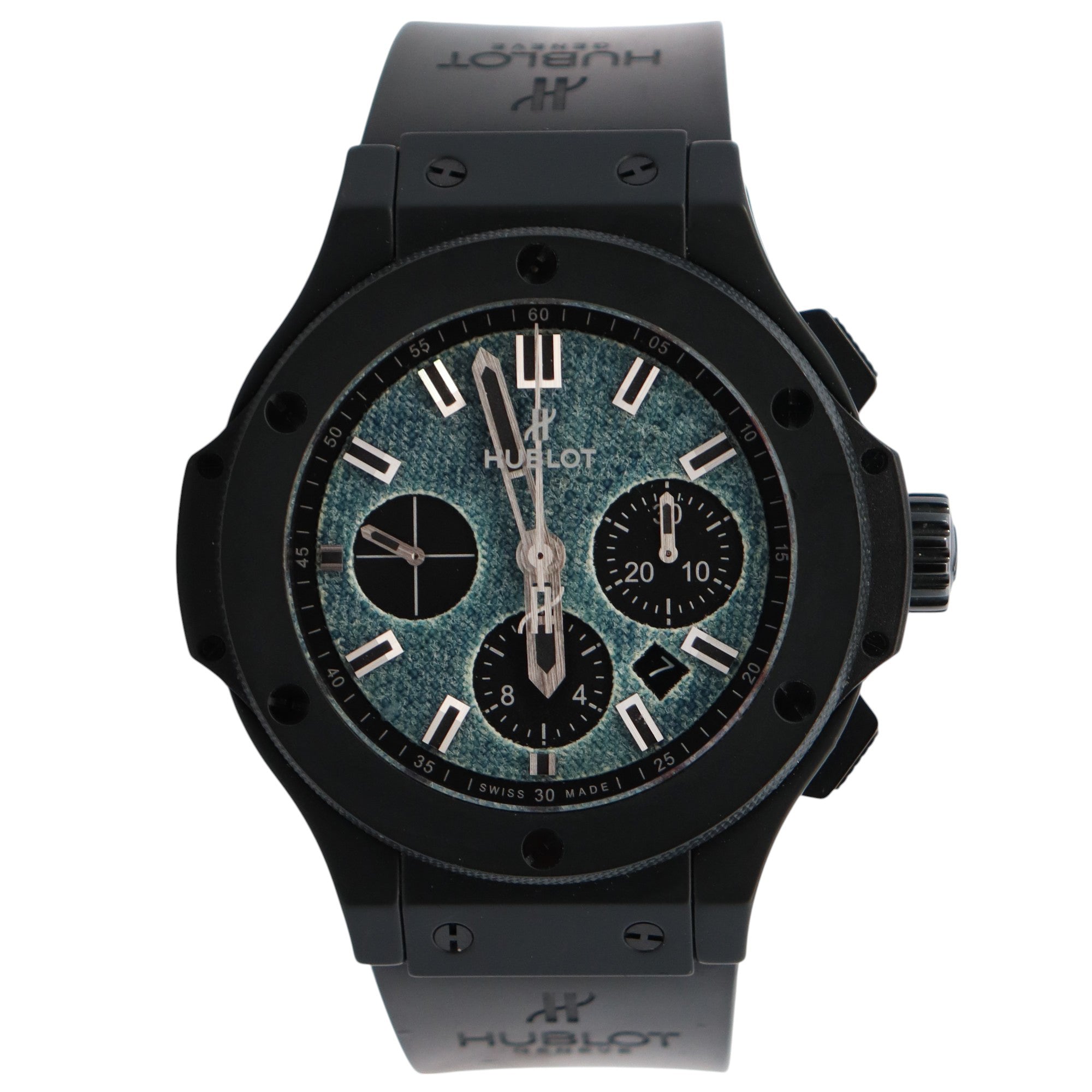 Hublot Big Bang 44mm Blue Jeans Dial Watch Ref# 301.CI.2770.NR.JEANS - Happy Jewelers Fine Jewelry Lifetime Warranty