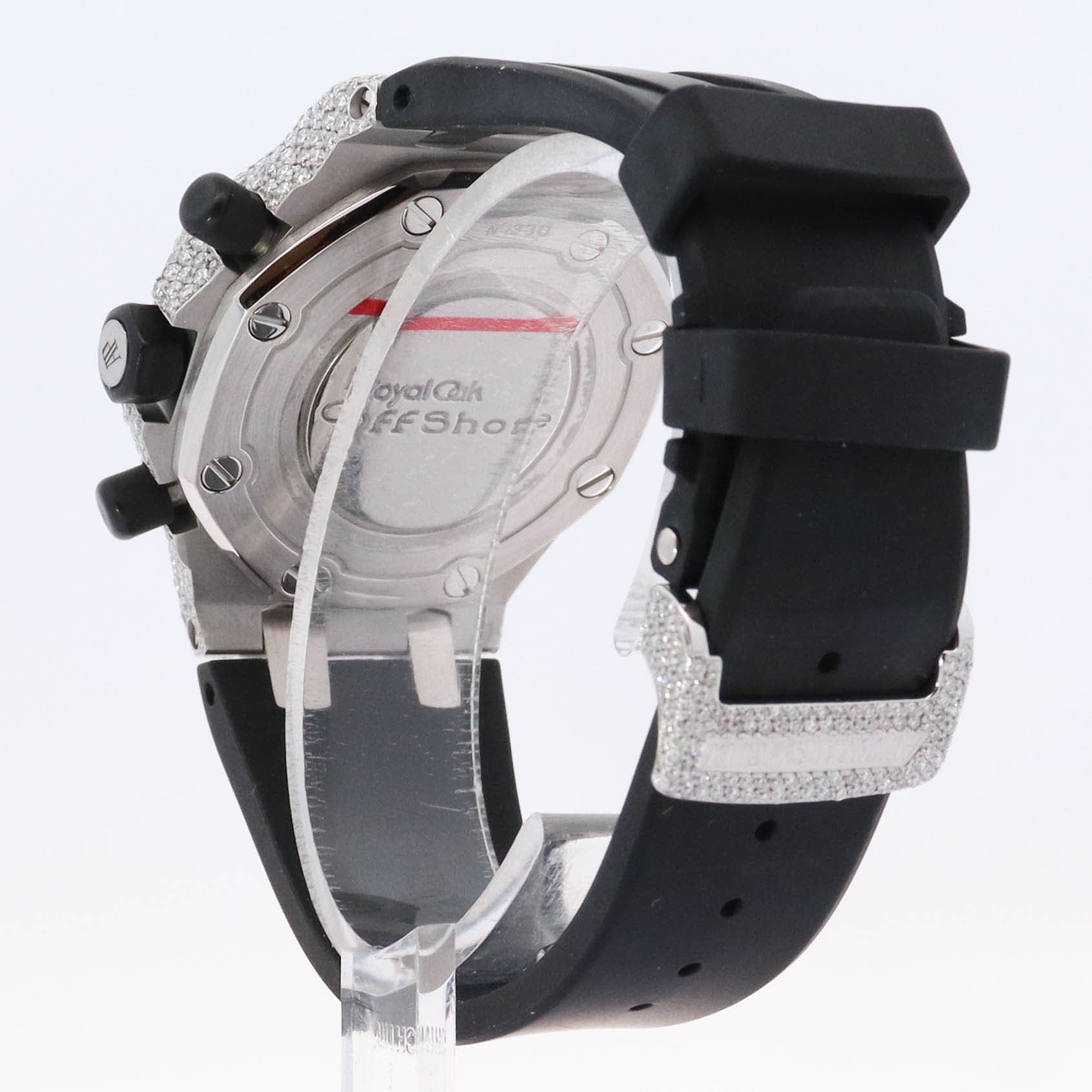 Audemars Piguet Royal Oak Offshore Lady Stainless Steel 37mm Black Chronograph Dial Watch Reference#: 26048SK.ZZ.D002CA.01 - Happy Jewelers Fine Jewelry Lifetime Warranty