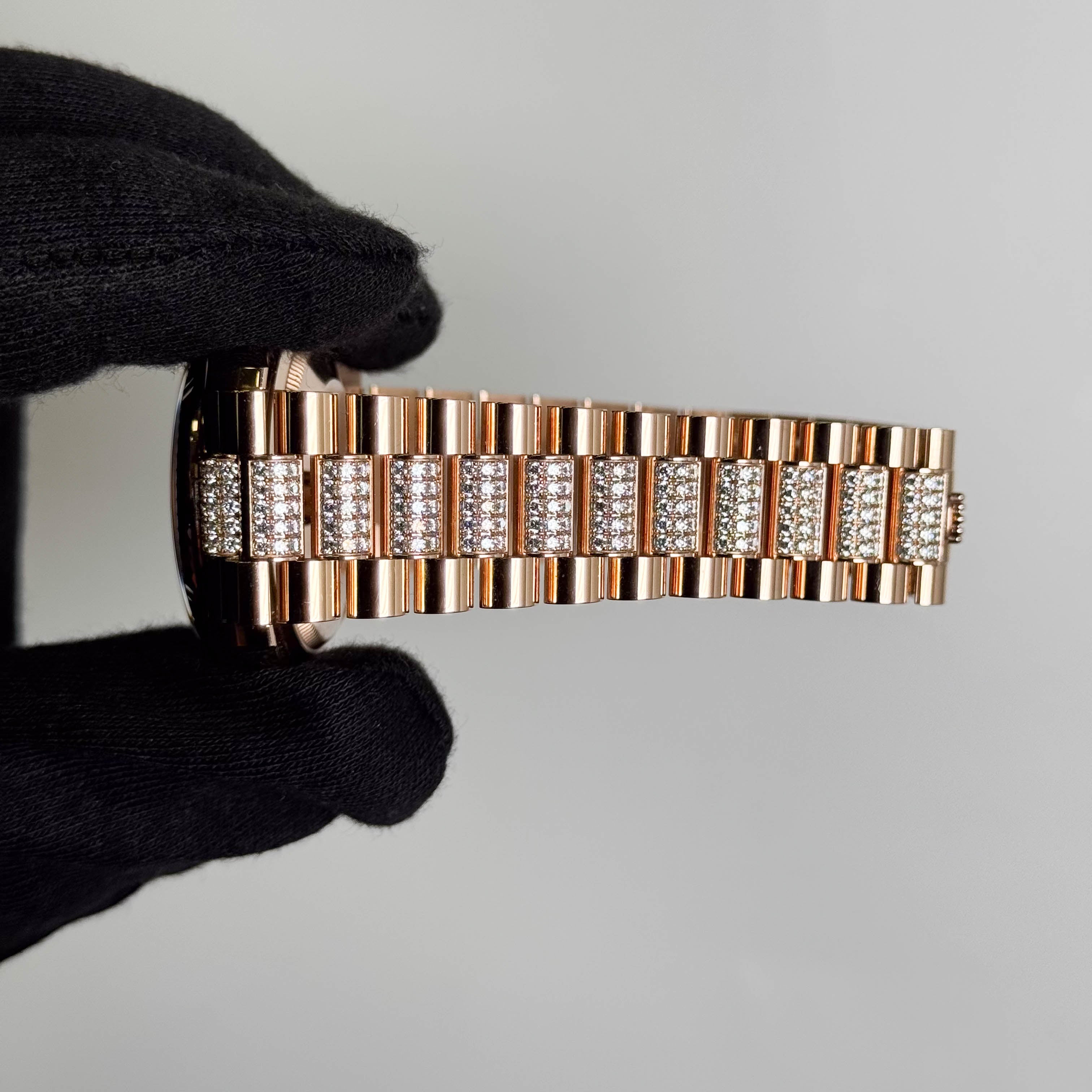 Rolex Day-Date 36mm Pave Dial Watch Ref# 128235