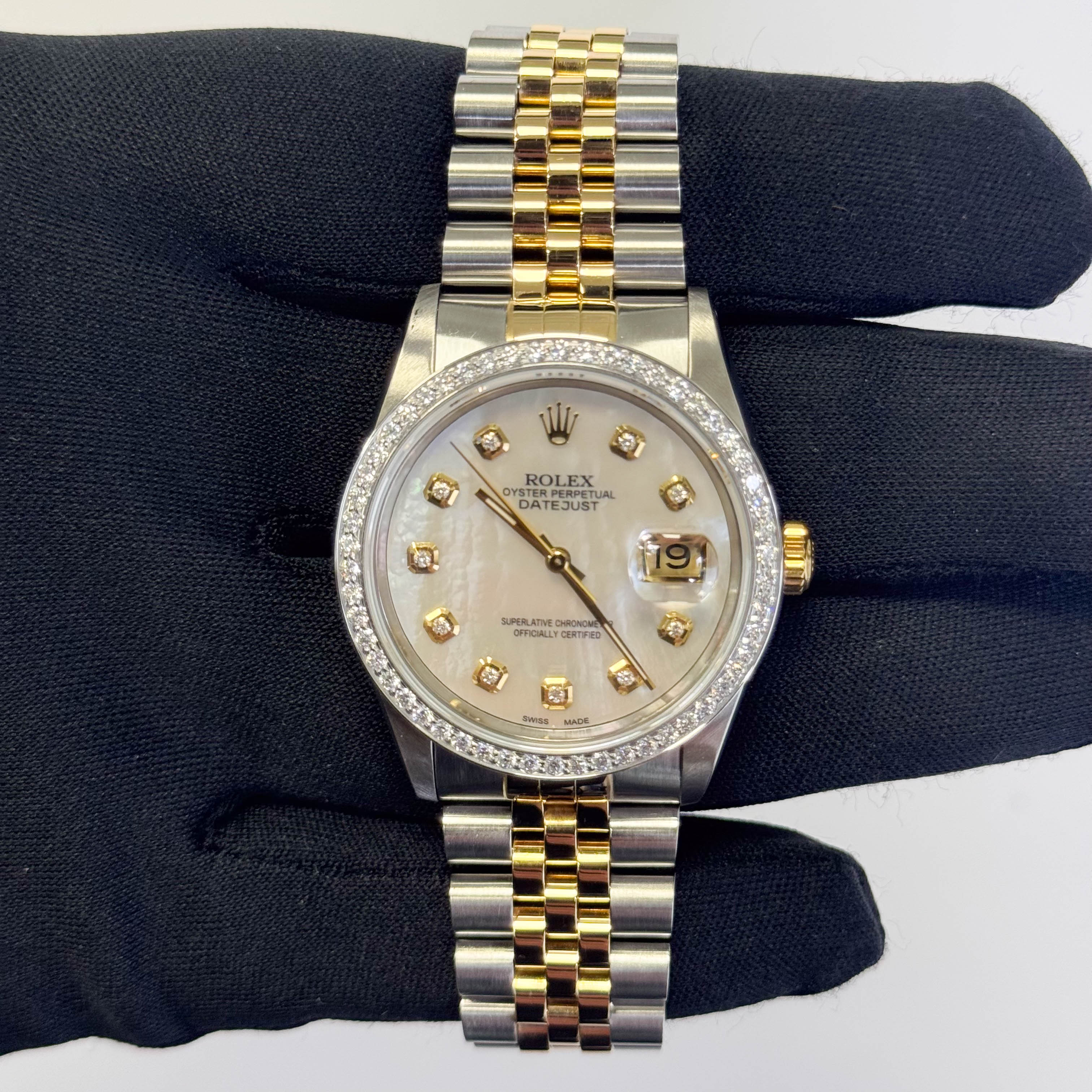 Rolex Datejust 36mm MOP Dial Watch Ref# 16233 - Happy Jewelers Fine Jewelry Lifetime Warranty