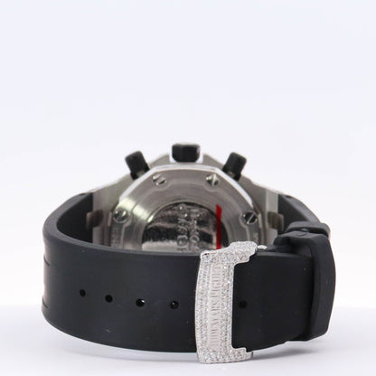 Audemars Piguet Royal Oak Offshore Lady Stainless Steel 37mm Black Chronograph Dial Watch Reference#: 26048SK.ZZ.D002CA.01 - Happy Jewelers Fine Jewelry Lifetime Warranty