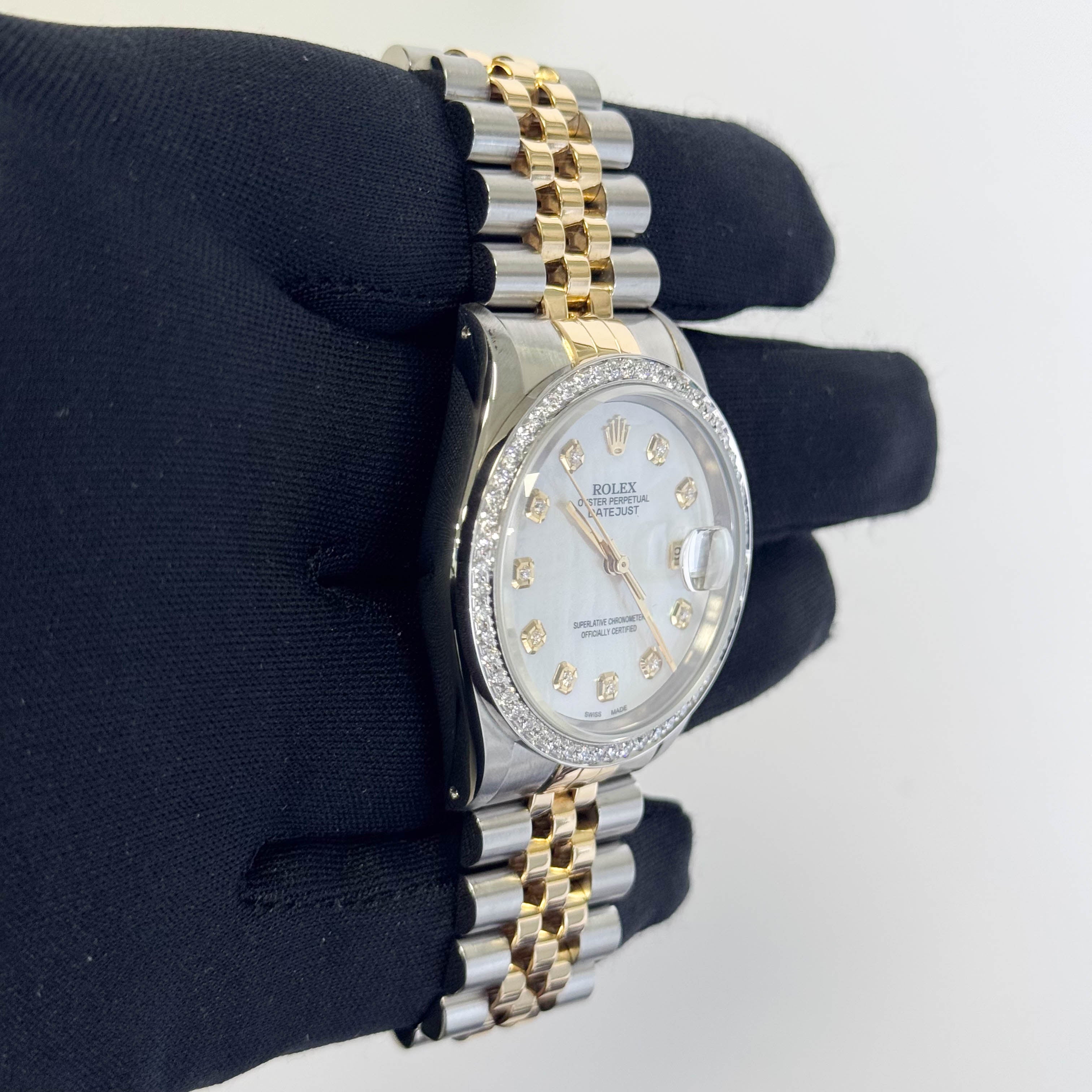 Rolex Datejust 36mm MOP Dial Watch Ref# 16233 - Happy Jewelers Fine Jewelry Lifetime Warranty