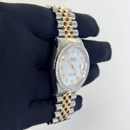 Rolex Datejust 36mm MOP Dial Watch Ref# 16233 - Happy Jewelers Fine Jewelry Lifetime Warranty