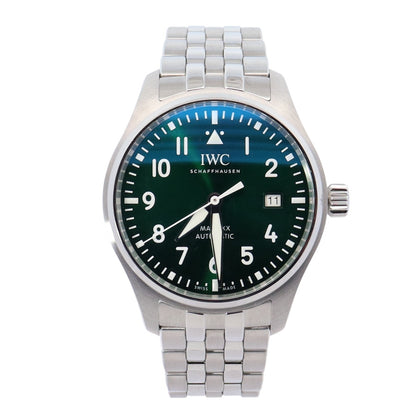 IWC Pilot's 40mm Green Dial Watch Ref# IW328206 - Happy Jewelers Fine Jewelry Lifetime Warranty