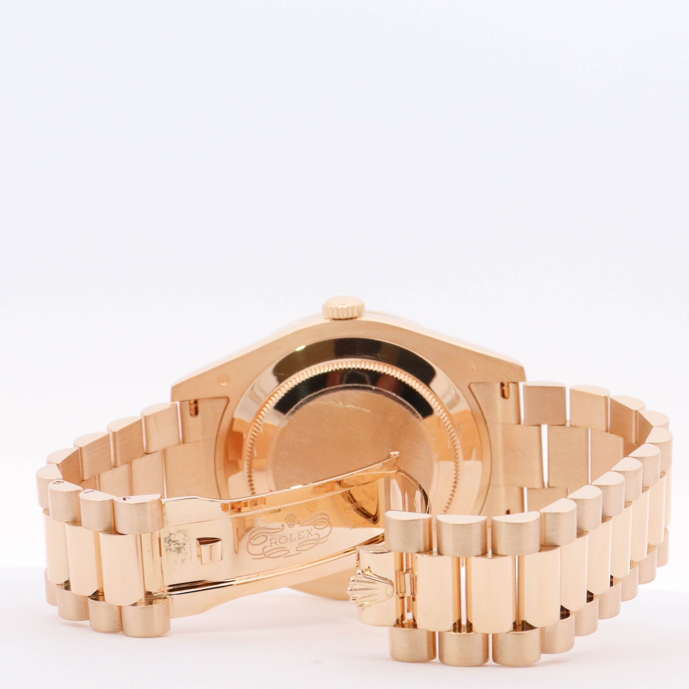 Rolex Day Date Yellow Gold 40mm Black Roman Dial Watch Reference#: 228238 - Happy Jewelers Fine Jewelry Lifetime Warranty