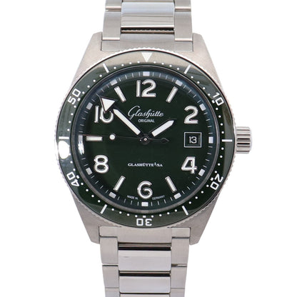Glashutte Sea Q 39.5mm Green Dial Watch Ref# 1-39-11-13-83-70 - Happy Jewelers Fine Jewelry Lifetime Warranty