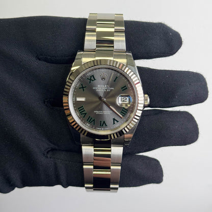 Rolex Datejust 41mm Wimbledon Dial Watch Ref# 126334 - Happy Jewelers Fine Jewelry Lifetime Warranty