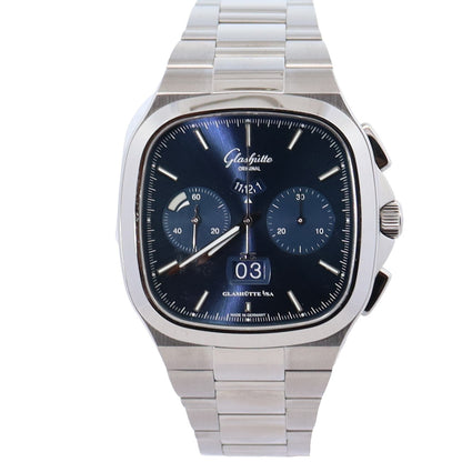 Glashutte Seventies 40mm Blue Dial Watch Ref# 1-37-02-08-02-70 - Happy Jewelers Fine Jewelry Lifetime Warranty