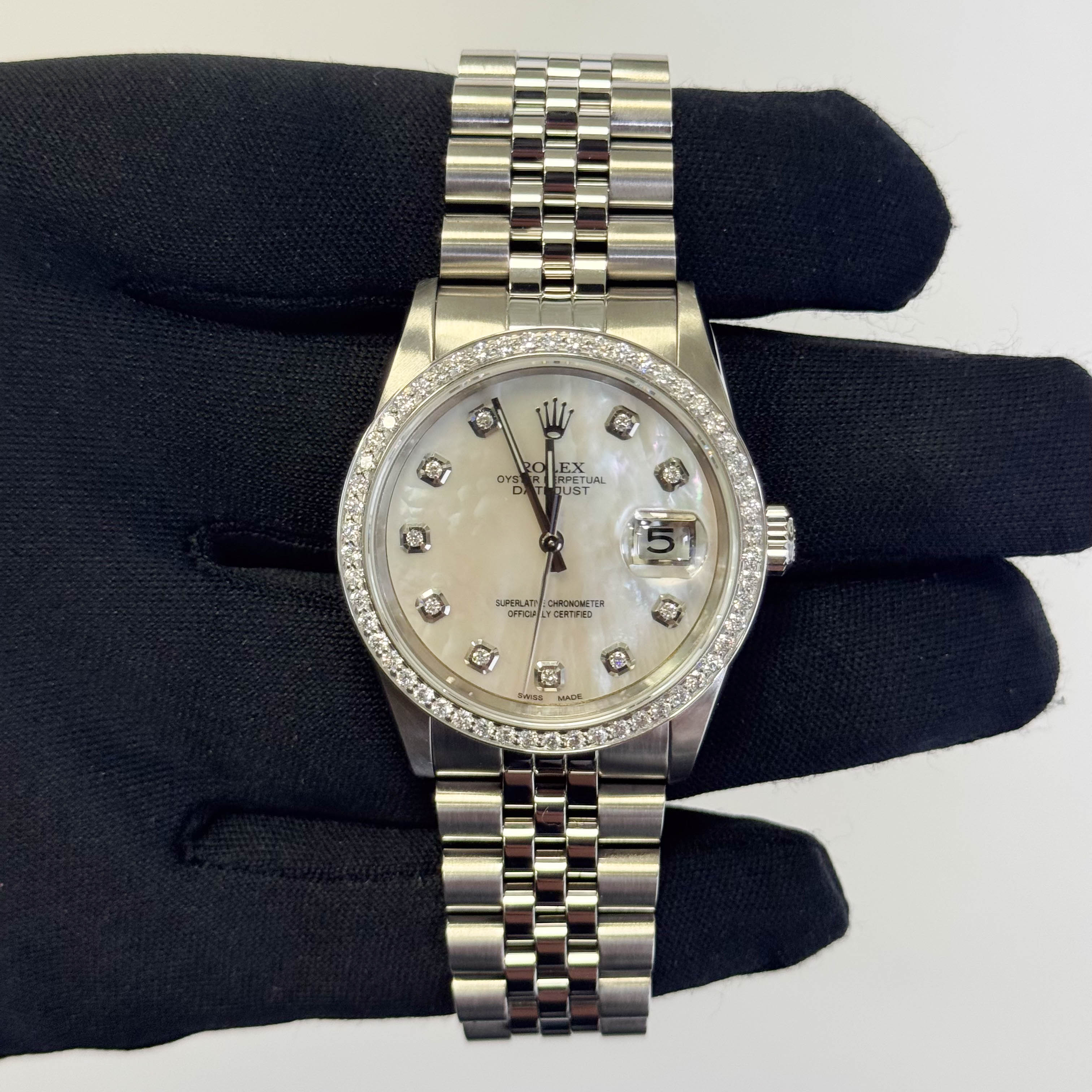 Rolex Datejust 36mm MOP Dial Watch Ref# 16220