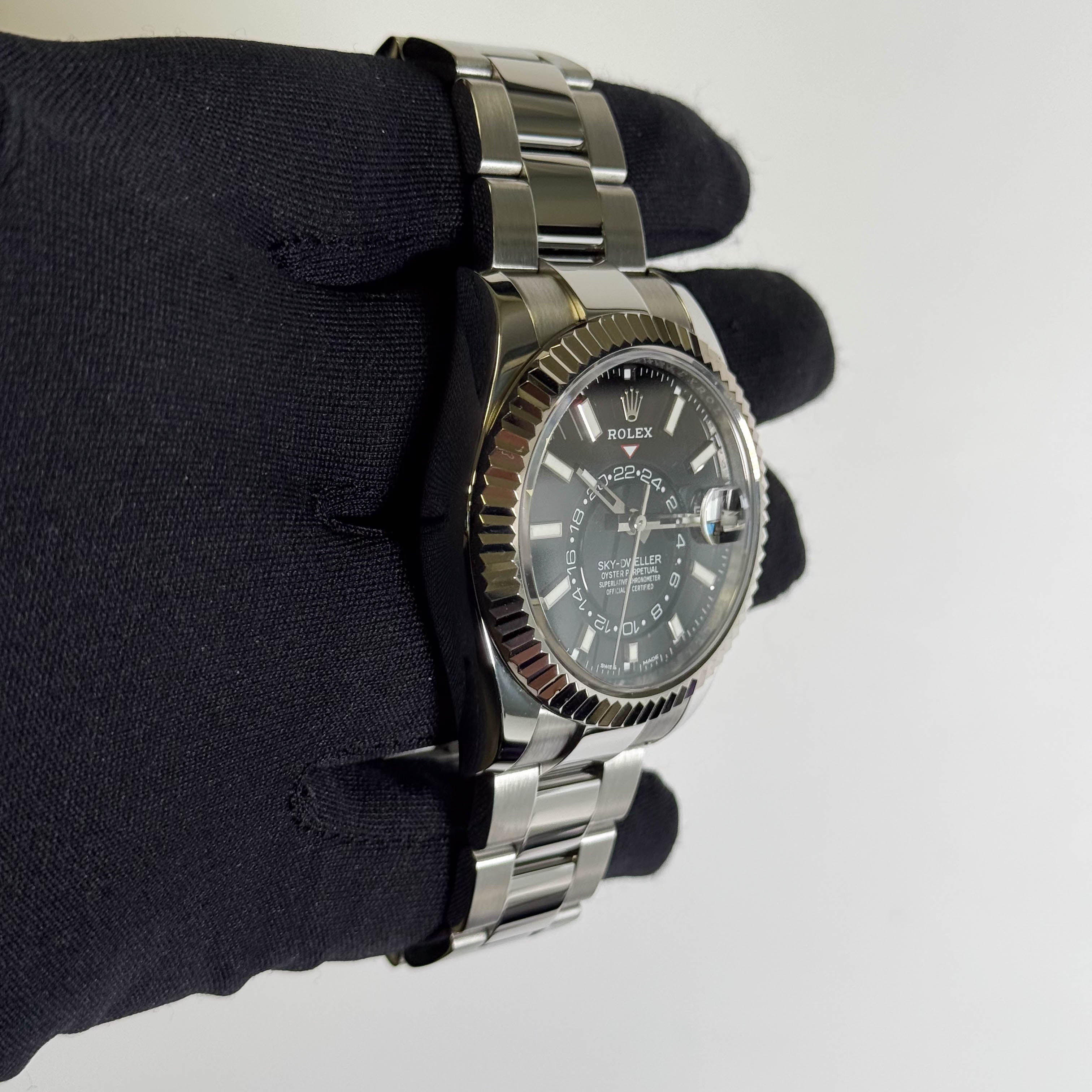 Rolex Sky-Dweller 42mm Black Dial Watch Ref# 326934