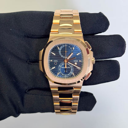 Patek Philippe Nautilus 40.5mm Blue Dial Watch Ref# 5990/1R-001